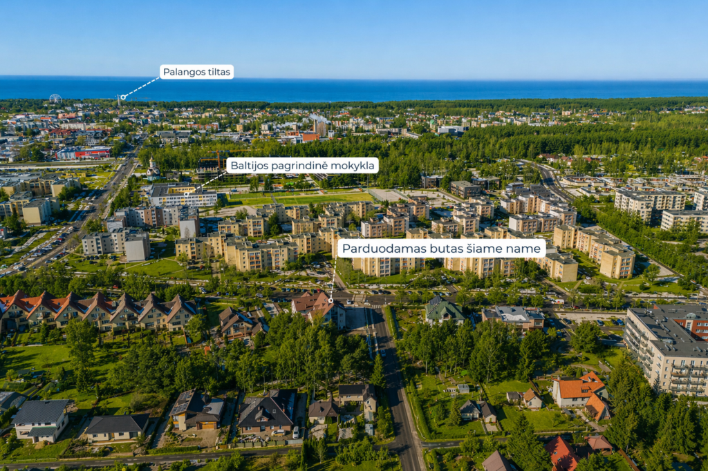 5 kambarių butas – Palanga, Medvalakio g.